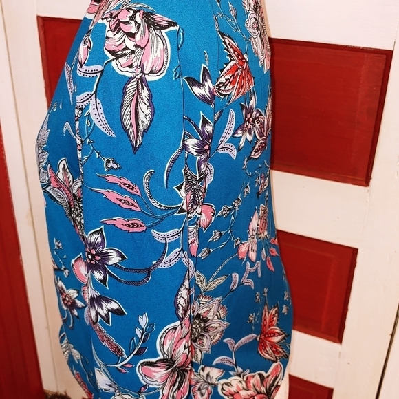 SOHO Jeans Button Floral Blouse Top S - Picture 2 of 6